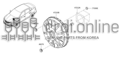 BOOSTER ASSY-BRAKEVACUUM 47210-5847R 472105847R 47210 5847R