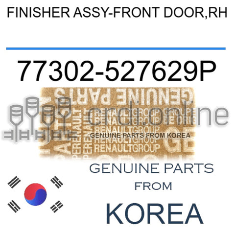 FINISHER ASSY-FRONT DOOR,RH [ORIGINAL] 77302-527629P 77302527629P 77302 527629P