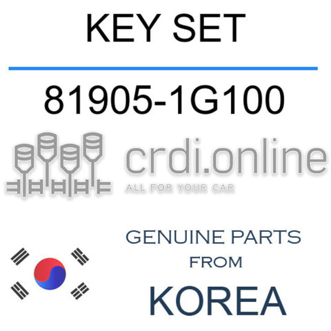 KEY SET [ORIGINAL] 81905-1G100 819051G100 81905 1G100