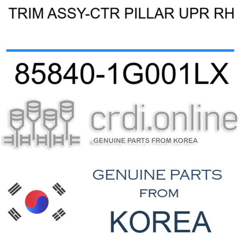 TRIM ASSY-CTR PILLAR UPR RH 85840-1G001LX 858401G001LX 85840 1G001LX