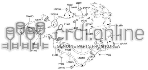 PIPE ASSY-HEATER 21022-KB20A 21022KB20A 21022 KB20A