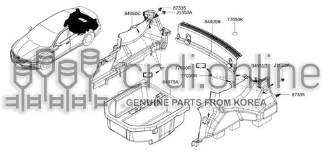 TRAY ASSY-REAR FLOOR STORAGE 84975-9896R 849759896R 84975 9896R