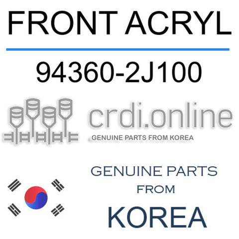 FRONT ACRYL [ORIGINAL] 94360-2J100 943602J100 94360 2J100