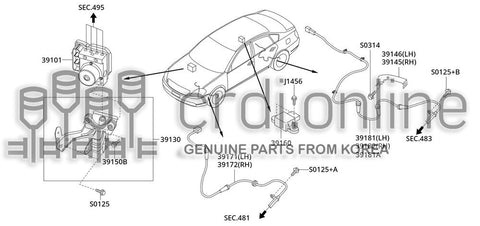 SENSOR ASSY-ANTISKIDREAR RH 39182-52000 3918252000 39182 52000