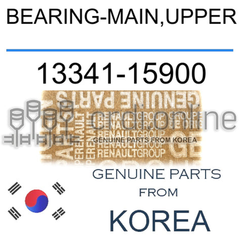 BEARING-MAIN,UPPER [ORIGINAL] 13341-15900 1334115900 13341 15900