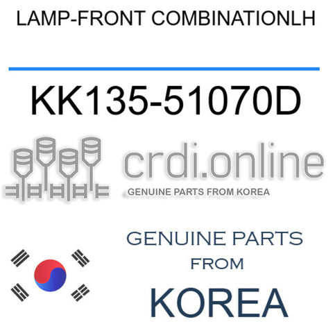 LAMP-FRONT COMBINATIONLH KK135-51070D KK13551070D KK135 51070D