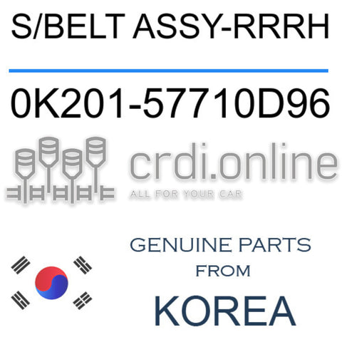 S/BELT ASSY-RRRH [ORIGINAL] 0K201-57710D96 0K20157710D96 0K201 57710D96