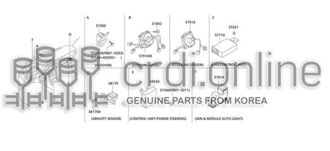 ADAPTOR-AIR BAG 39550-515K0 39550515K0 39550 515K0