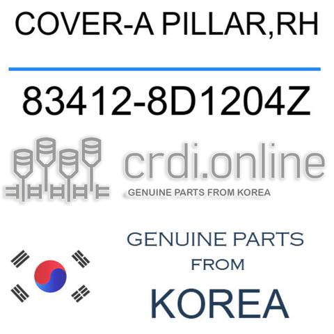 COVER-A PILLAR,RH [ORIGINAL] 83412-8D1204Z 834128D1204Z 83412 8D1204Z