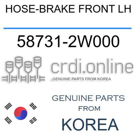 HOSE-BRAKE FRONT LH [ORIGINAL] 58731-2W000 587312W000 58731 2W000