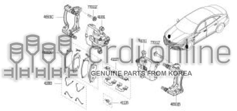CALIPER ASSY-BRAKEW/O PAD RH 41001-9153R 410019153R 41001 9153R