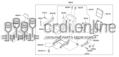 COVER-SEAT SLIDERH OUTER [ORIGINAL] 88653-31000GG 8865331000GG 88653 31000GG