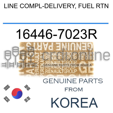 LINE COMPL-DELIVERY, FUEL RTN [ORIGINAL] 16446-7023R 164467023R 16446 7023R
