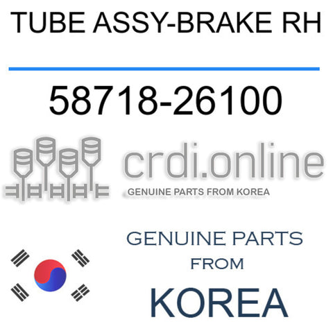 TUBE ASSY-BRAKE RH [ORIGINAL] 58718-26100 5871826100 58718 26100