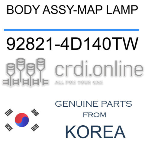 BODY ASSY-MAP LAMP 92821-4D140TW 928214D140TW 92821 4D140TW