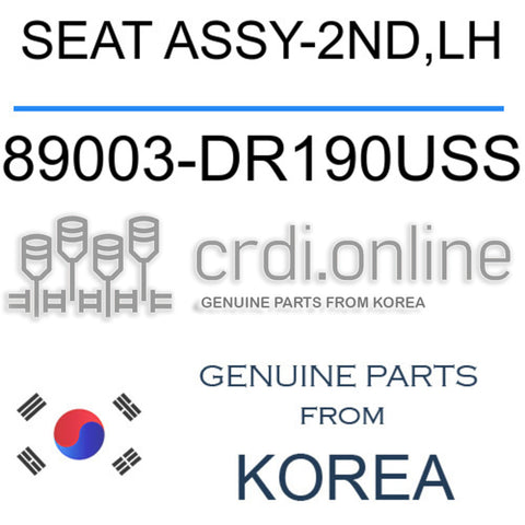 SEAT ASSY-2ND,LH [ORIGINAL] 89003-DR190USS 89003DR190USS 89003 DR190USS