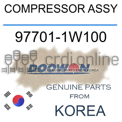 [DOOWON] COMPRESSOR ASSY 97701-1W100 977011W100 97701 1W100