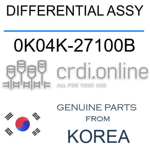 DIFFERENTIAL ASSY [ORIGINAL] 0K04K-27100B 0K04K27100B 0K04K 27100B