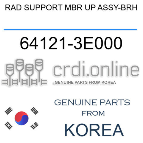 RAD SUPPORT MBR UP ASSY-BRH 64121-3E000 641213E000 64121 3E000