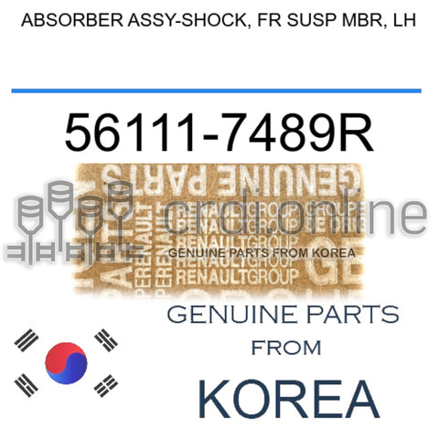 ABSORBER ASSY-SHOCK, FR SUSP MBR, LH [ORIGINAL] 56111-7489R 561117489R 56111 7489R