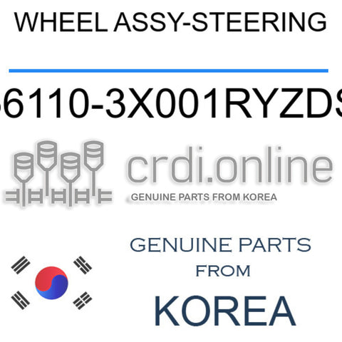 WHEEL ASSY-STEERING [ORIGINAL] 56110-3X001RYZDS 561103X001RYZDS 56110 3X001RYZDS