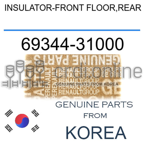 INSULATOR-FRONT FLOOR,REAR [ORIGINAL] 69344-31000 6934431000 69344 31000