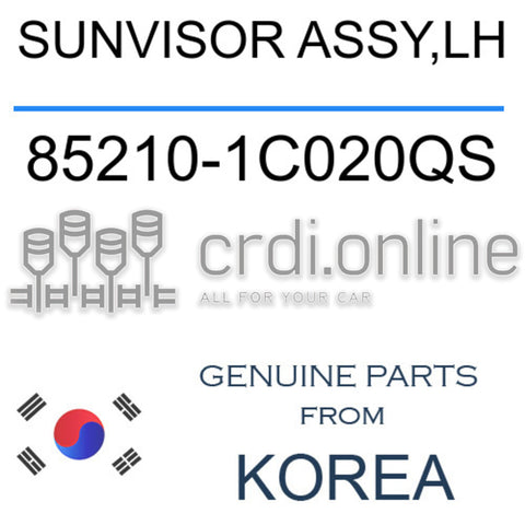 SUNVISOR ASSY,LH [ORIGINAL] 85210-1C020QS 852101C020QS 85210 1C020QS