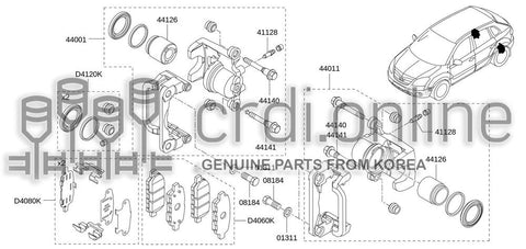 SEAL KIT-REAR BRAKE D4120-EG50C D4120EG50C D4120 EG50C