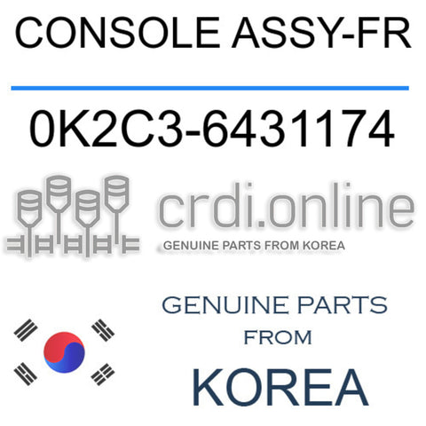 CONSOLE ASSY-FR [ORIGINAL] 0K2C3-6431174 0K2C36431174 0K2C3 6431174