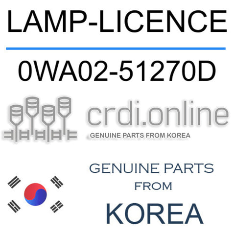 LAMP-LICENCE [ORIGINAL] 0WA02-51270D 0WA0251270D 0WA02 51270D