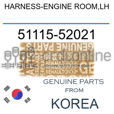 HARNESS-ENGINE ROOM,LH [ORIGINAL] 51115-52021 5111552021 51115 52021