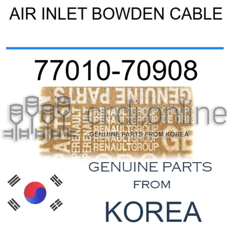 AIR INLET BOWDEN CABLE [ORIGINAL] 77010-70908 7701070908 77010 70908