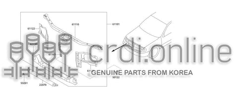 SUPPORT ASSY-RADIATOR CORE 61101-51900P0 6110151900P0 61101 51900P0