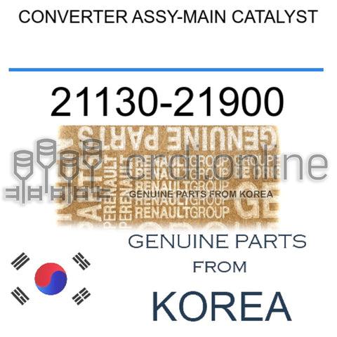 CONVERTER ASSY-MAIN CATALYST [ORIGINAL] 21130-21900 2113021900 21130 21900