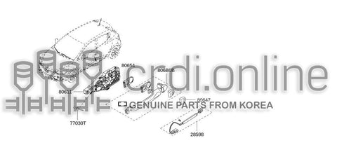 BRACKET ASSY-DOOR OUTSIDE HANDLELH 80607-8101R 806078101R 80607 8101R