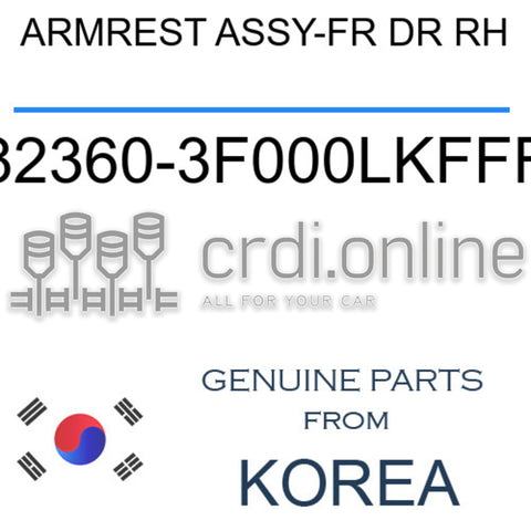 ARMREST ASSY-FR DR RH 82360-3F000LKFFF 823603F000LKFFF 82360 3F000LKFFF