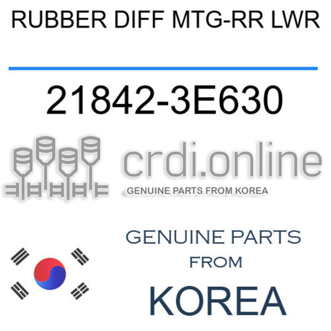 RUBBER DIFF MTG-RR LWR [ORIGINAL] 21842-3E630 218423E630 21842 3E630