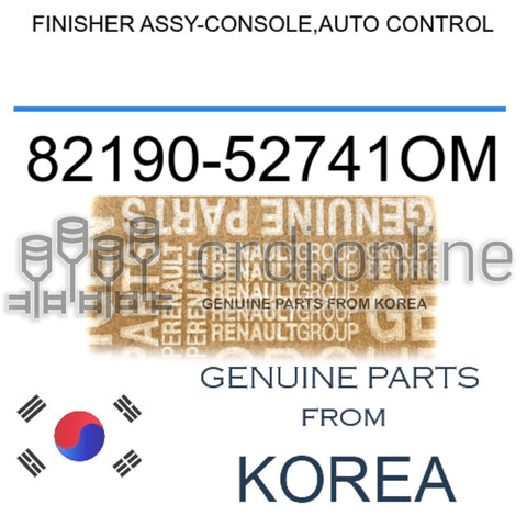 FINISHER ASSY-CONSOLE,AUTO CONTROL [ORIGINAL] 82190-52741OM 8219052741OM 82190 52741OM