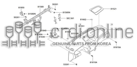 OUTER ASSY-ASHTRAY 81891-31000 8189131000 81891 31000