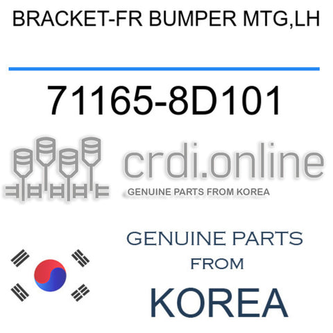 BRACKET-FR BUMPER MTG,LH 71165-8D101 711658D101 71165 8D101