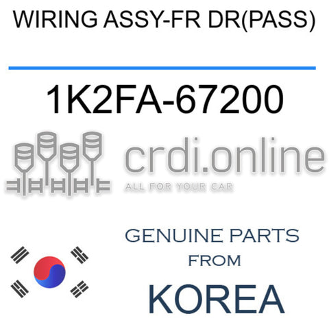 WIRING ASSY-FR DR(PASS) 1K2FA-67200 1K2FA67200 1K2FA 67200