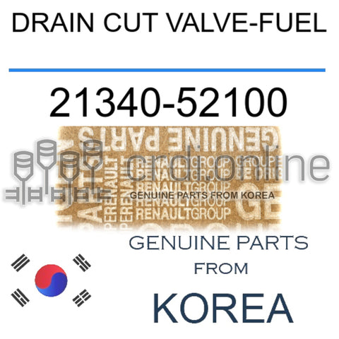 DRAIN CUT VALVE-FUEL [ORIGINAL] 21340-52100 2134052100 21340 52100