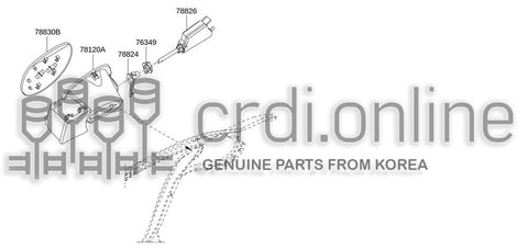 GUIDE-FUEL FILL FLAP [ORIGINAL] 78824-0004R 788240004R 78824 0004R