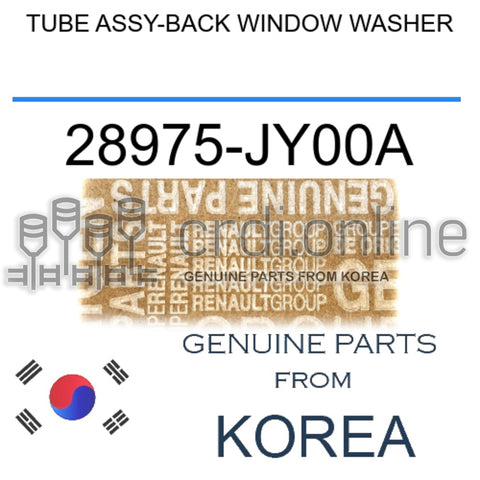 TUBE ASSY-BACK WINDOW WASHER [ORIGINAL] 28975-JY00A 28975JY00A 28975 JY00A