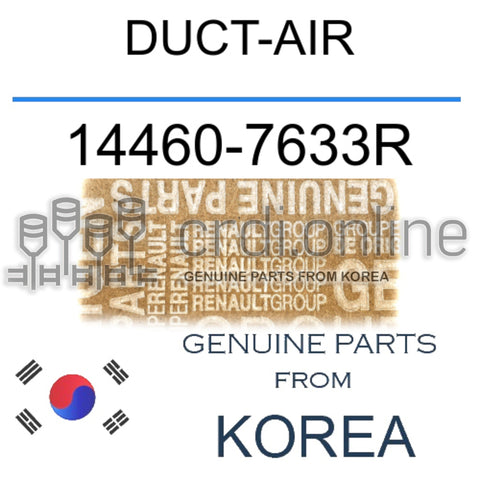 DUCT-AIR [ORIGINAL] 14460-7633R 144607633R 14460 7633R