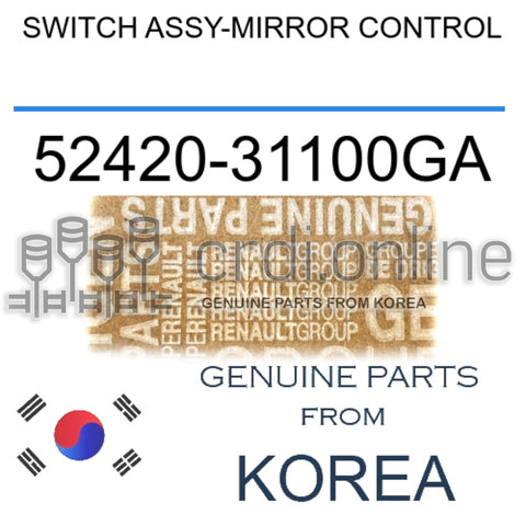 SWITCH ASSY-MIRROR CONTROL [ORIGINAL] 52420-31100GA 5242031100GA 52420 31100GA