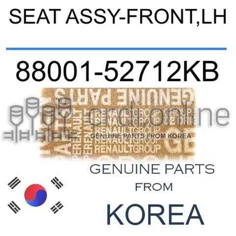SEAT ASSY-FRONT,LH [ORIGINAL] 88001-52712KB 8800152712KB 88001 52712KB