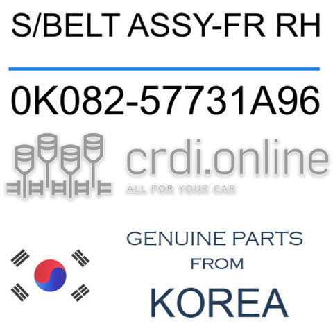 S/BELT ASSY-FR RH [ORIGINAL] 0K082-57731A96 0K08257731A96 0K082 57731A96