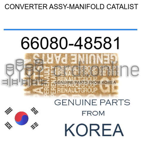 CONVERTER ASSY-MANIFOLD CATALIST [ORIGINAL] 66080-48581 6608048581 66080 48581