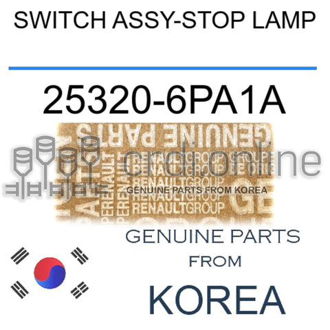 SWITCH ASSY-STOP LAMP [ORIGINAL] 25320-6PA1A 253206PA1A 25320 6PA1A